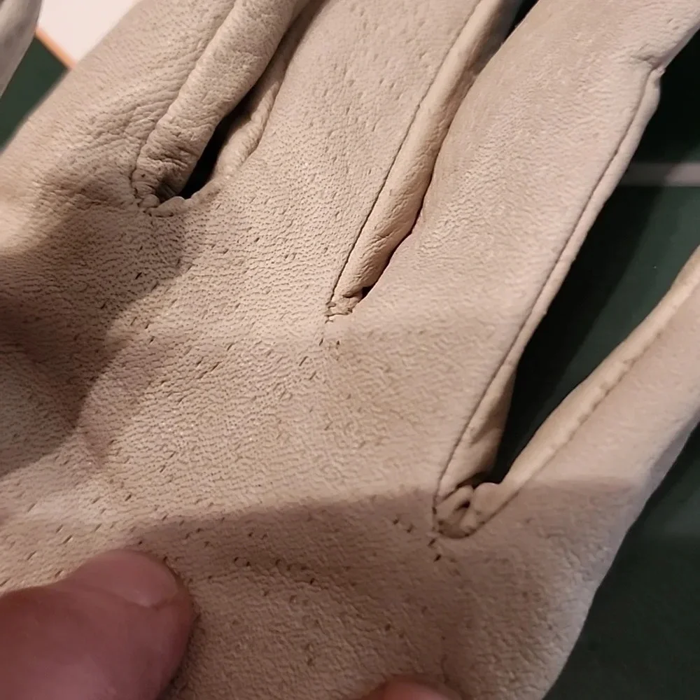 Vintage Light leather gloves‎ 8 NWT